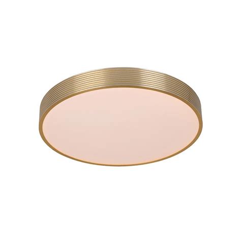 Lucide Malin Led Flush Ceiling Light Matt Gold