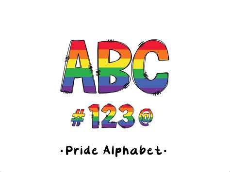 Pride Alphabet And Numbers Svg Lgbt Alphabet Cut Files Rainbow Alphabet Svgs Gay Alphabet Svg