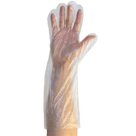 Elbow Length Poly Food Handling Gloves