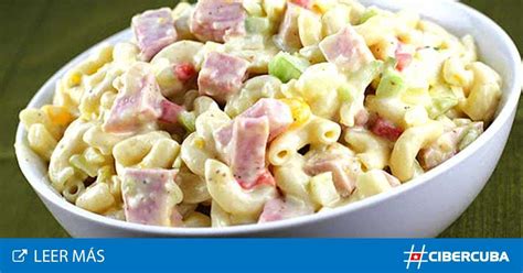 🇨🇺 Receta De Ensalada Fría De Coditos Y Jamón 🇨🇺 Ensalada De Pasta