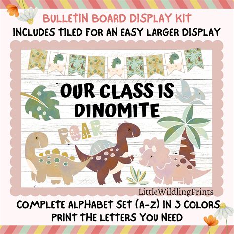 Dinosaur Bulletin Board Kit Dinomite Jurassic Prehistoric Theme Teacher