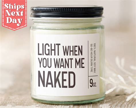 Light When You Want Me Naked Funny Anniversary Gift For Boyfriend Husband Gift From Wife