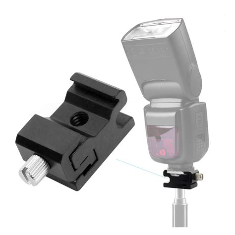 Xt Xinte Metal Camera Flash Hot Shoe Mount Adapter Seat With Screw Block To Flash Bracket