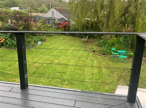 Black Wire Balustrade Timber Decking Cornwall S3i Group