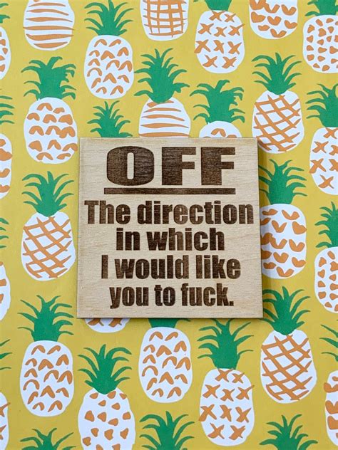 Funny Adult Laser Cut Magnet Fuck Swear Word Funny Phrase Etsy