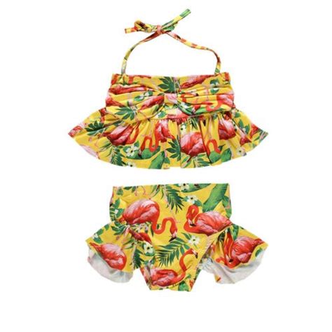 freundlicher Baby Mädchen Bikini Anzug Bowknot Fla Grandado