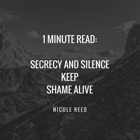 1-Minute Read: Secrecy and Silence Keep Shame Alive - Warrenton Women's ...