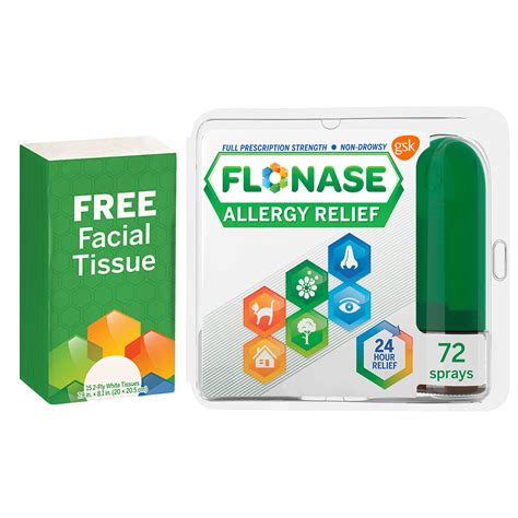 Flonase Allergy Relief Nasal Spray, 24 Hour Non Drowsy Allergy Medicine ...