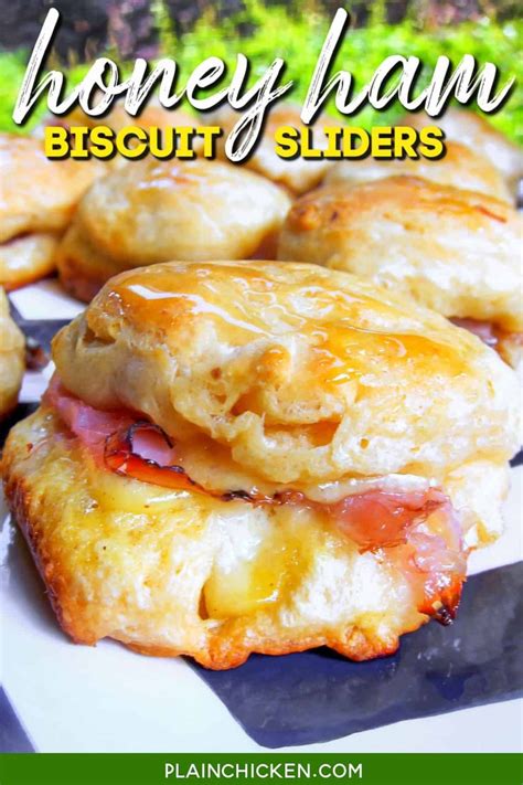 Honey Ham Biscuit Sliders Recipe Refrigerated Biscuits Stuffed With Ham Swiss Honey