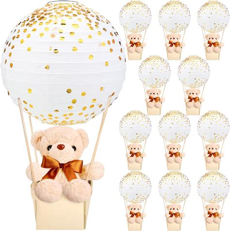 Sets Bear Hot Air Balloon Table Centerpieces For Baby Shower Diy