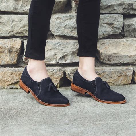 Mocasines De Cuero Para Mujer Cavana Azul Dcuero