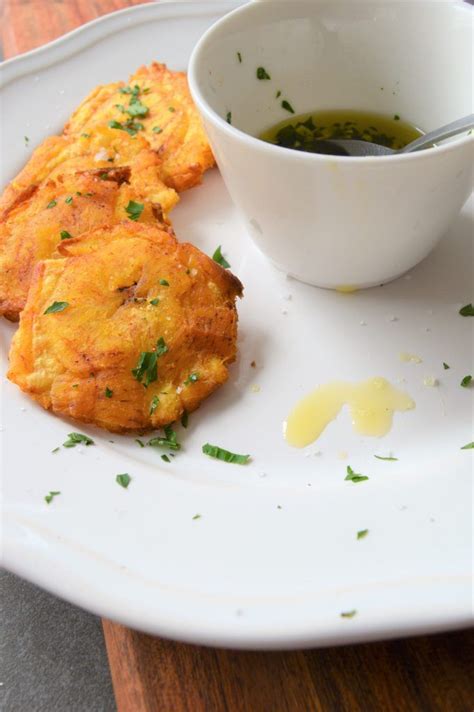 Tostones with garlic mojo - The Petit Gourmet