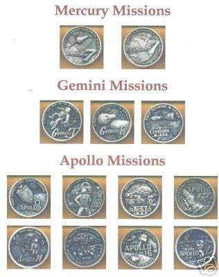 NASA Mission Pewter Medals Struck by Balfour - NIB!!! | #21559819