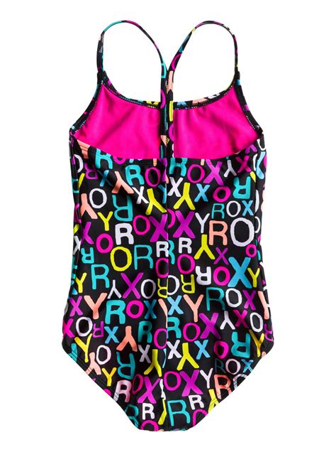 Girls 7 14 Roxy Border T Back One Piece Swimsuit Argx100003 Roxy