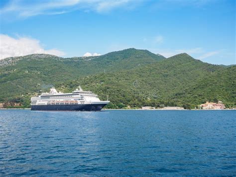 Large Cruise Ship in Adriatic Sea Stock Image - Image of kotor, height ...