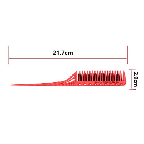 Anti Static Hairdressing Comb Hair Trimmer Comb For Hair Styling Red