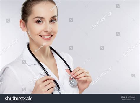 Female Doctor Brown Hair Nude Make Stock Photo Shutterstock