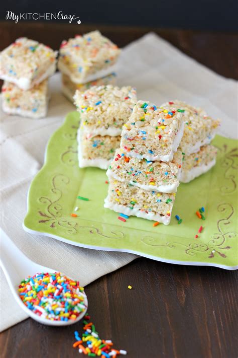 Funfetti Rice Krispie Treats My Kitchen Craze