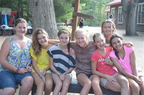 Girls Group Hanging Out At Ymca Camp Kitchikewana