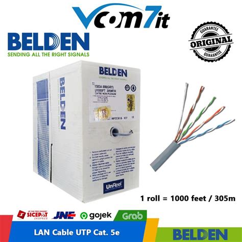 Jual Kabel LAN Belden UTP Cable Cat 5e CAT 5E ORIGINAL USA Meteran