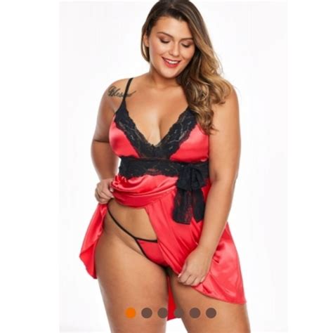 Intimates Sleepwear Sexy Plus Size Lingerie Lace Trim Chemise Slip Poshmark