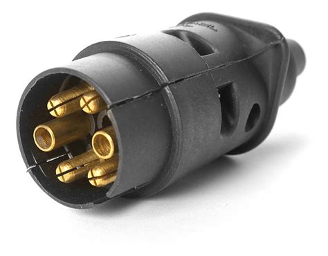 Tomada Plug Macho Preto Pinos Lat O Reboque Universal Mercado Livre