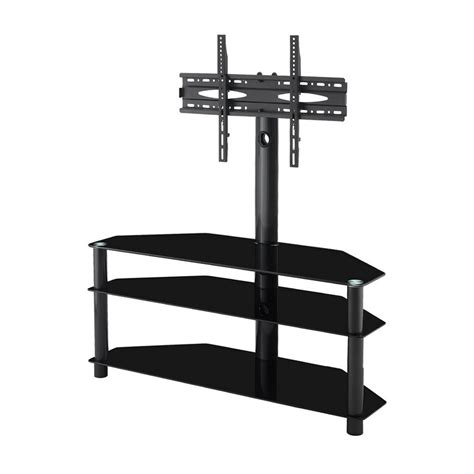 Floor Tv Stand With Swivel Mount Adjustable Screen Bracket