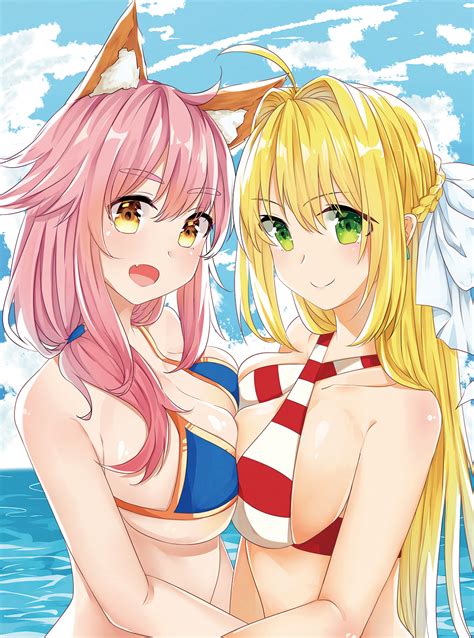 Tamamo Nero Claudius Nero Claudius And Tamamo No Mae Fate And 1