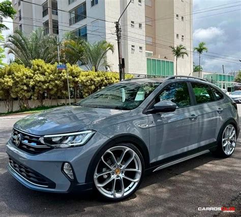 Vw Nivus Highline Cinza Moonstone Baixo Com Rodas Porsche 20
