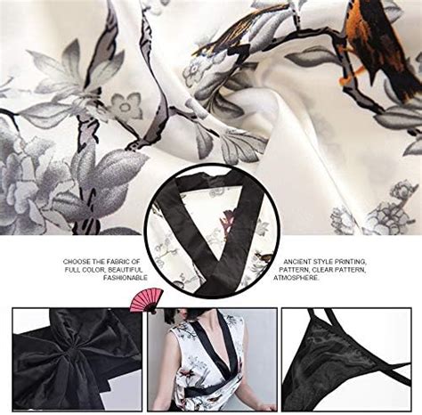 Amazon YOMORIO Anime Lingerie Sexy High Split Japanese Kimono Bathrobe Cosplay Costume