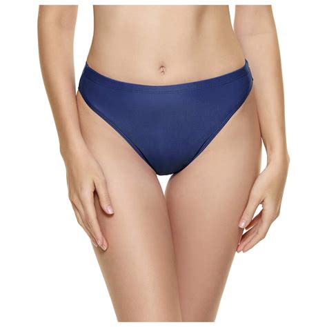 Vigerkar Bikini Bottoms For Women Swimsuit High Cut Tankini Bottoms Mid Rise Swim Briefs Navy