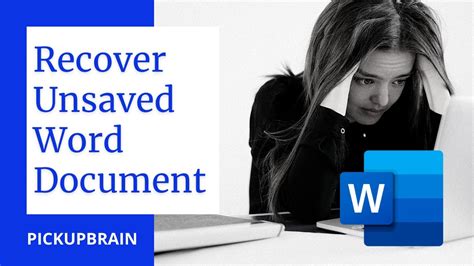 😬how To Recover Unsaved Word Document Recover Crashed Word Document [2020] 🤓 Youtube