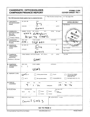 Fillable Online The C Oh Instruction Guide Explains How To Complete