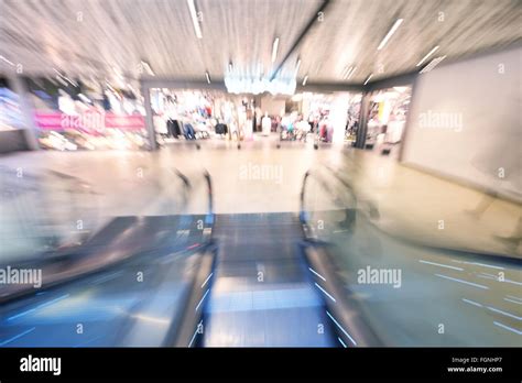 Shopping Mall Escalators Stock Photo Alamy