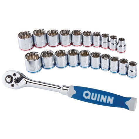 3 8 In Drive SAE And Metric Chrome Socket And Ratchet Set 21 Piece