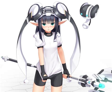 Safebooru 1girl Bangs Bike Shorts Black Hair Blunt Bangs Blush Eto Fingerless Gloves Gloves