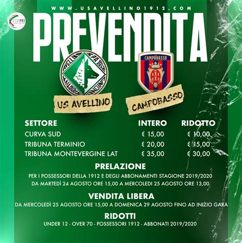 Avellino Campobasso Da Domani Via Alla Prevendita Sito Ufficiale