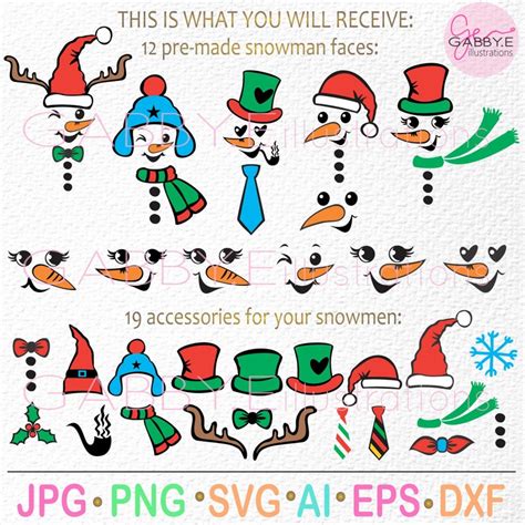 Snowman Face Svg Snowman Svg Frosty The Snowman Svg Christmas Ornament