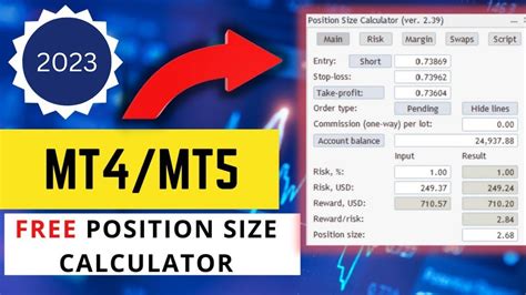 Lot Size Calculator Mt45 Manage Your Trade Better Youtube