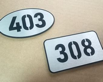 Door Label Room Numbers Signs Metal Number Signage Etsy