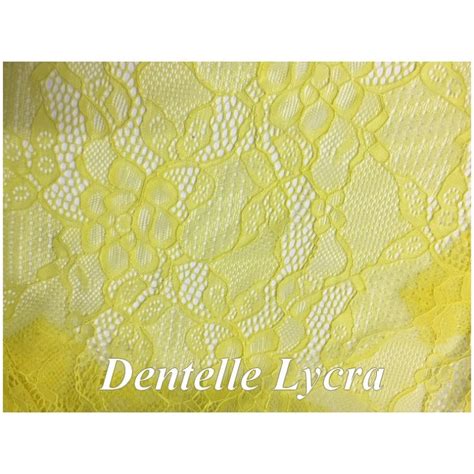 Dentelle Jaune Brodé lycra Grande Largeur Pour Lingerie décoration