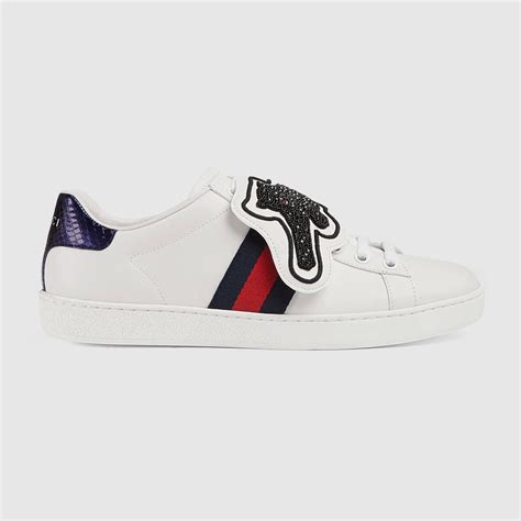 Gucci Ace Sneaker With Removable Patches White Leather Gucci Shoes