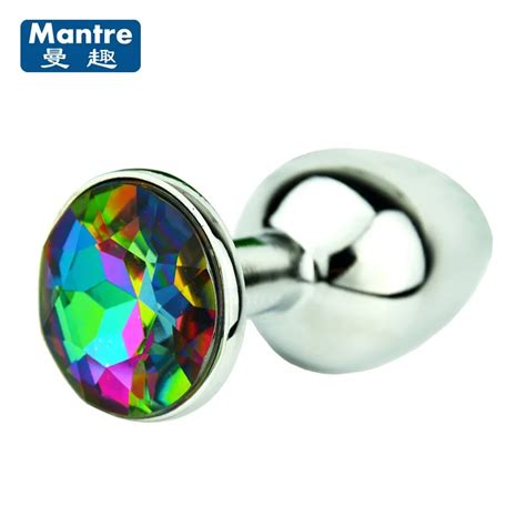 Renkli Tak Paslanmaz Elik Metal Anal Plug Ganimet Boncuk Seks Oyuncaklar Erkekler Kad Nlar