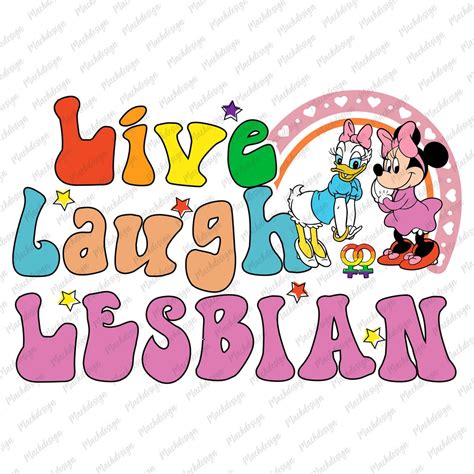 Live Laugh Lesbian Svg Pride Month Svg Mouse And Friends Funny Lesbian Svg Love Pride Svg
