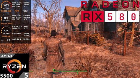 RX 580 8GB Fallout 4 Next Gen Update 1080p Ultra Graphics YouTube