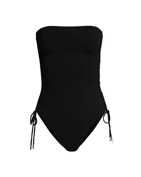 Robin Piccone Aubrey Strapless One Piece Swimsuit In Black Lyst