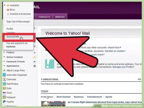 How To Delete Yahoo Accounts Steps With Pictures Wikihow