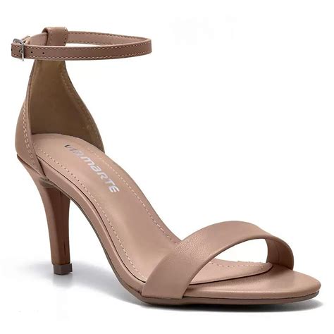 Sandália Via Marte Básica Salto Fino Feminina Nude Compre Agora Cabana Magazine