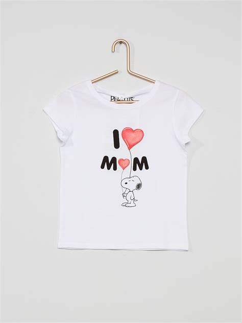 T Shirt Imprim F Te Des M Res Blanc Kiabi