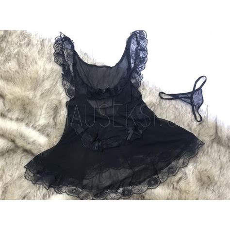 Jual Carla Premium Sexy Lingerie French Maid Costume Cosplay Pelayan Hitam Shopee Indonesia